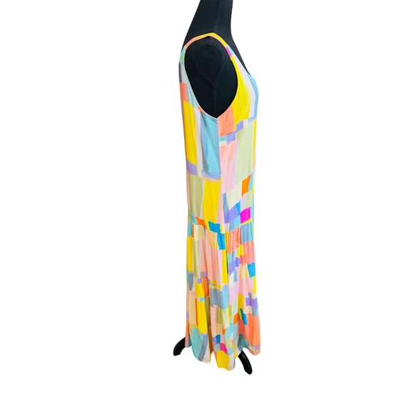 Charlie B Printed Tiered Maxi Patchwork Mosaic Multicolor Resort Travel Summer - Picture 3 of 9